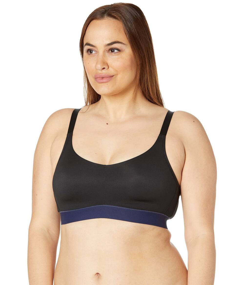 Natori Define Bra NWT 38DD Athleisure Lounge Black Navy Lingerie Smoothing Soft